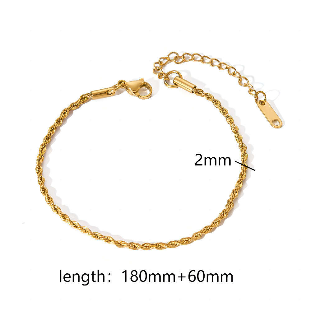 Fashionable and Minimalist Titanium Versatile DIY Bracelet High-end Feeling Furnace Gold Plated Stainless Steel Bracelet