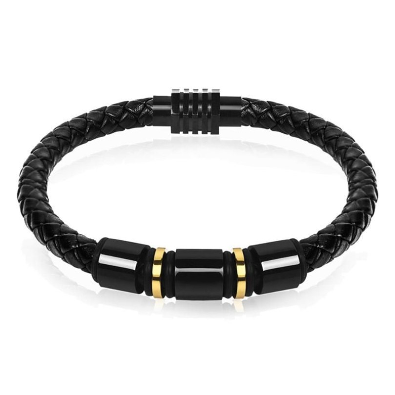 Bracelets en cuir en alliage de mode, manchette, bijoux multicouches, cadeau 249U