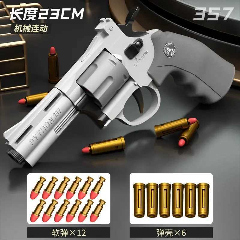 Toys Gun ZP5 357 Yetişkin Erkekler için Simüle Ejeksiyon Yumuşak Mermi Oyuncak Gun Modeli 2400308