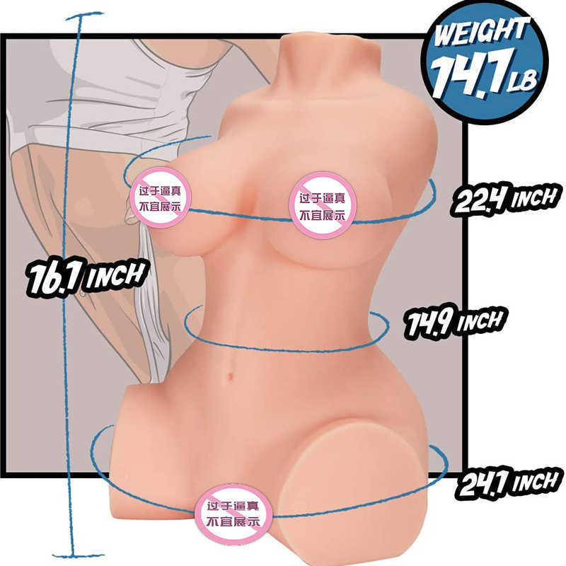 Poupée sexuelle demi-corps poupée physique en silicone supérieure humaine pour femmes et hommes matures avec de grosses fesses inversées produits sexuels pour adultes BN4S