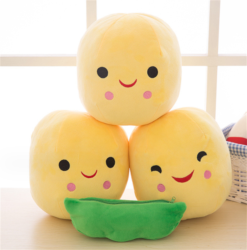 25cm feijão dos desenhos animados macio destacável pelúcia brinquedos almofadas travesseiro decorativo do bebê