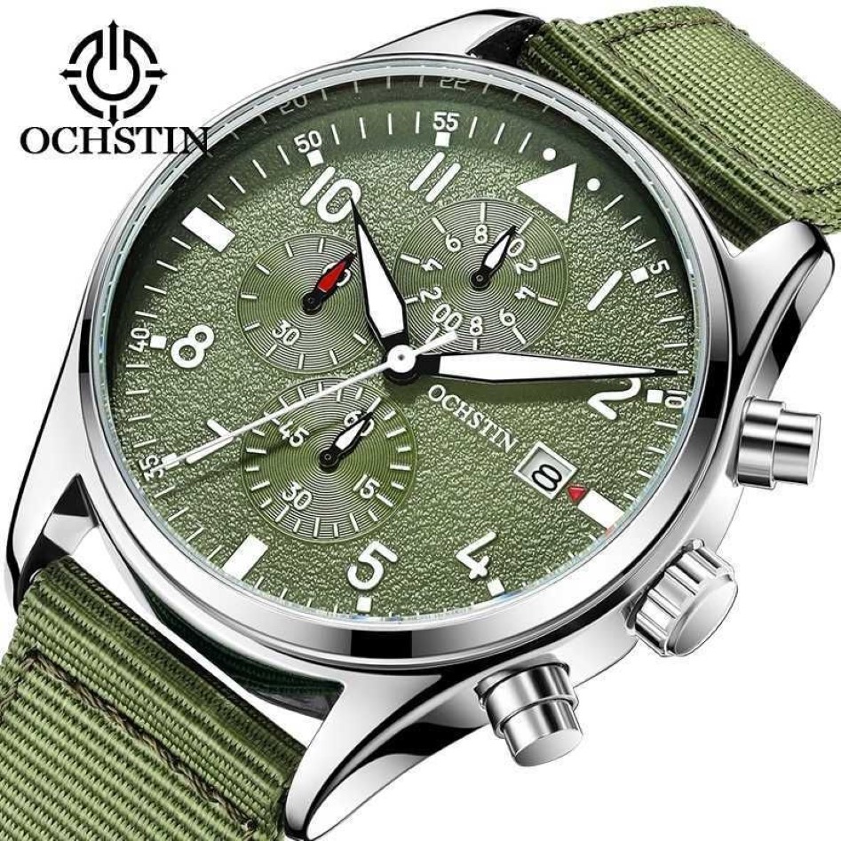 OCHSTIN Orologi da uomo sportivi uomo Top Brand di lusso Pilota da polso maschile Orologi impermeabili Cronografo al quarzo originale Orologio T236x