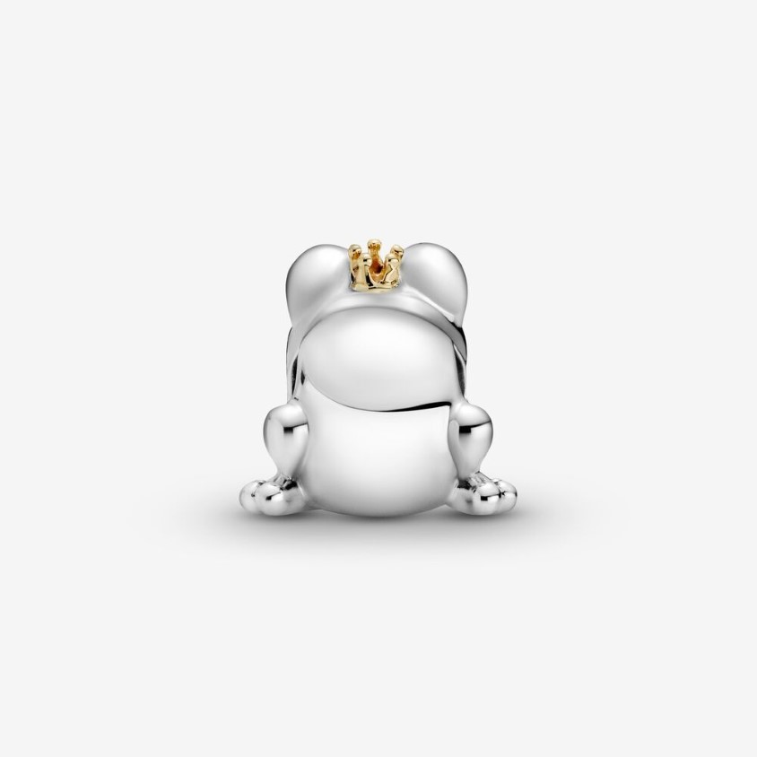 New Arrival 100% 925 Sterling Silver Two-tone Frog Prince Charm Fit Original European Charm Bracelet Fashion Jewelry Accessories212f