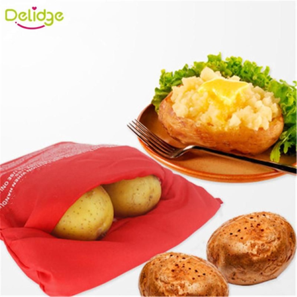 Whole- Oven Microwave Baked Red Potato Bag For Quick Fast cook 8 potatoes at once In Just 4 Minutes Washed Potato309b