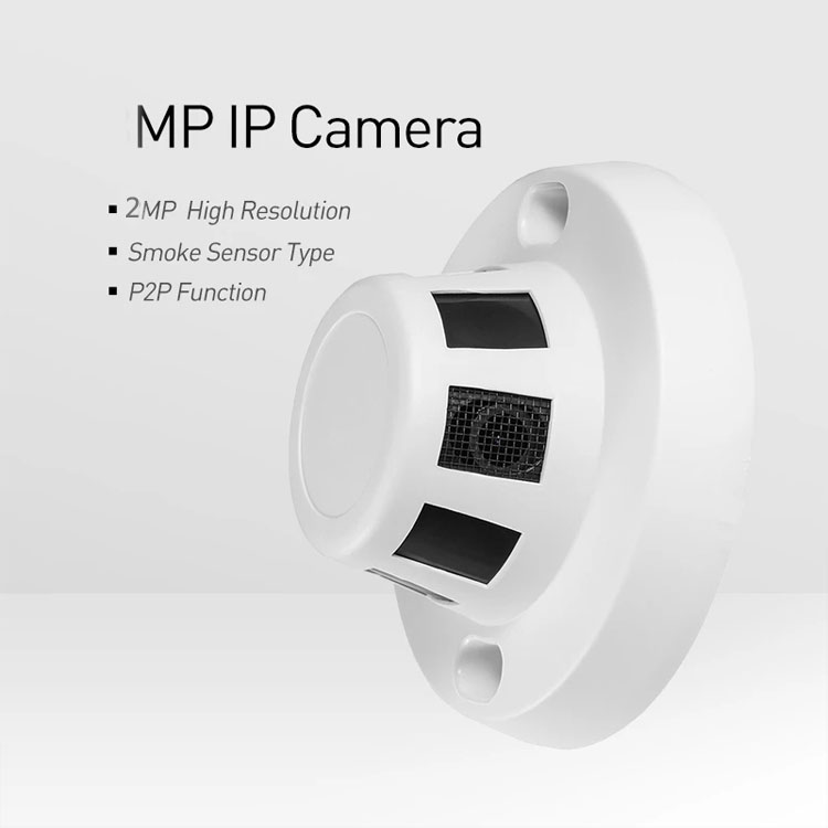 4.0MP POE IP كاميرا كاميرا صوتية كاميرا مستشعر دخان داخلي نوع ONVIF H.265 كاميرا لمراقبة فيديو نظام NVR CCTV