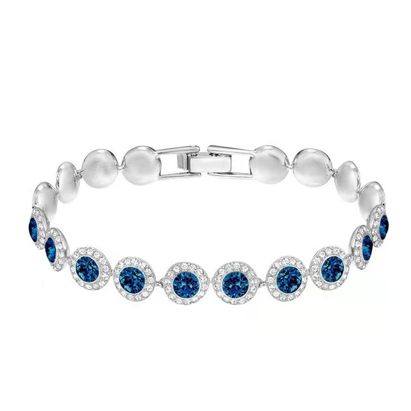 Bracelet de tennis classique de luxe concepteur de bracelet pour femmes collier en or argent plaqué le bleu marine Austria Crystal Bracelets designers bijoux femme femme cadeau