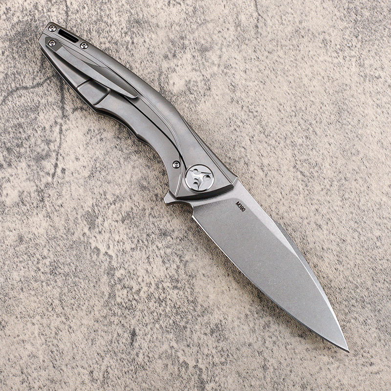 Couteau pliant tactique haut de gamme lame M390 TC4, manche en alliage de titane, roulement à billes, couteaux de poche EDC, couteaux de chasse et de Camping