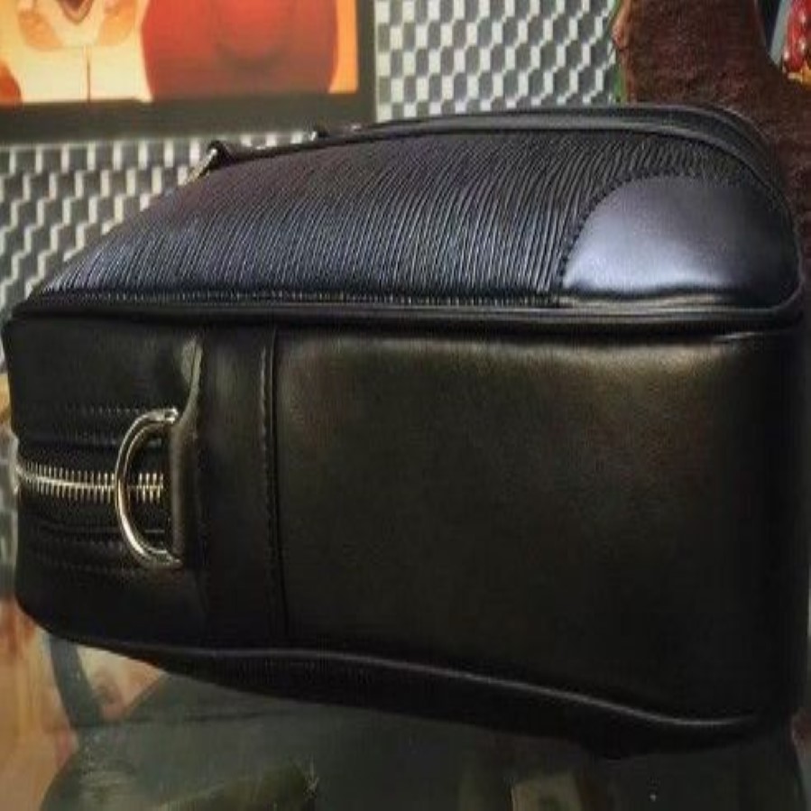 CLASSIC EPI water ripple black Genuine leather handbags briefcase mens business bags branded Design EXPLORER business shoulder bag257V