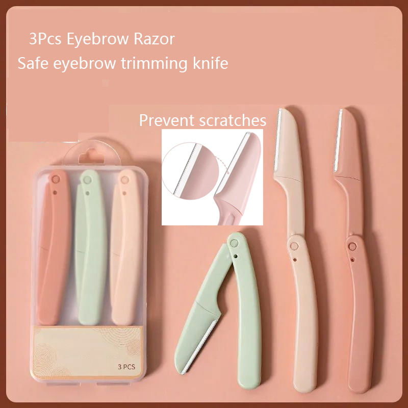 1/3/6st Eyebrow Razor Trimmer Blade Shaver Scissors Face Razor Eye Brow Epilation Hårborttagning Futters for Woman