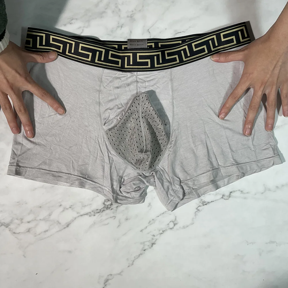 Biancheria intima traspirante con cavallo da uomo Design unico Foro scroto Slip lingerie Boxer a vita bassa che migliorano le mutande del naso di elefante