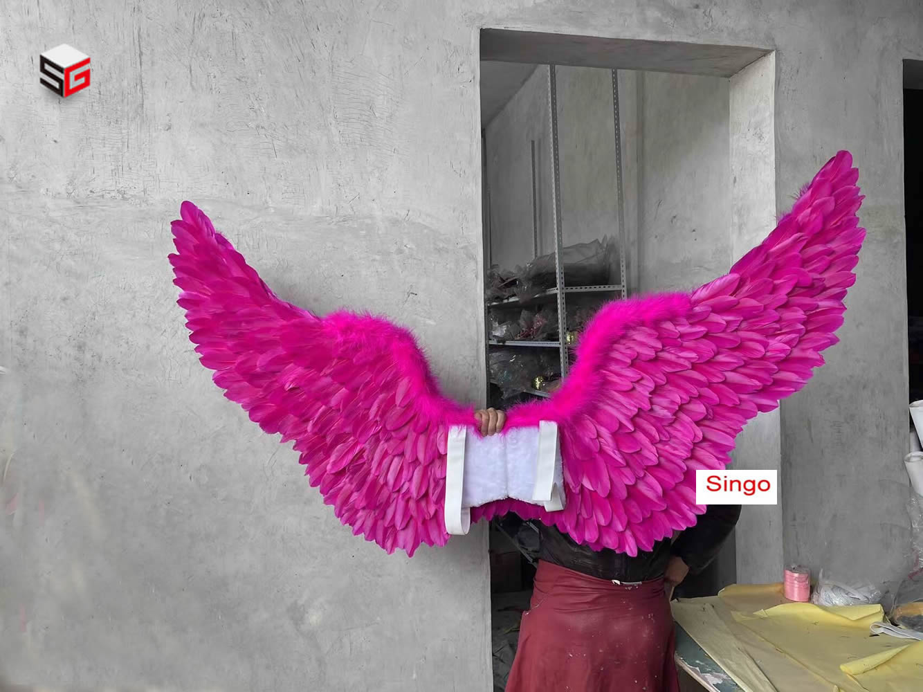 Rose-red white black red large angel wings Feather DIY series performance shooting cosplay props