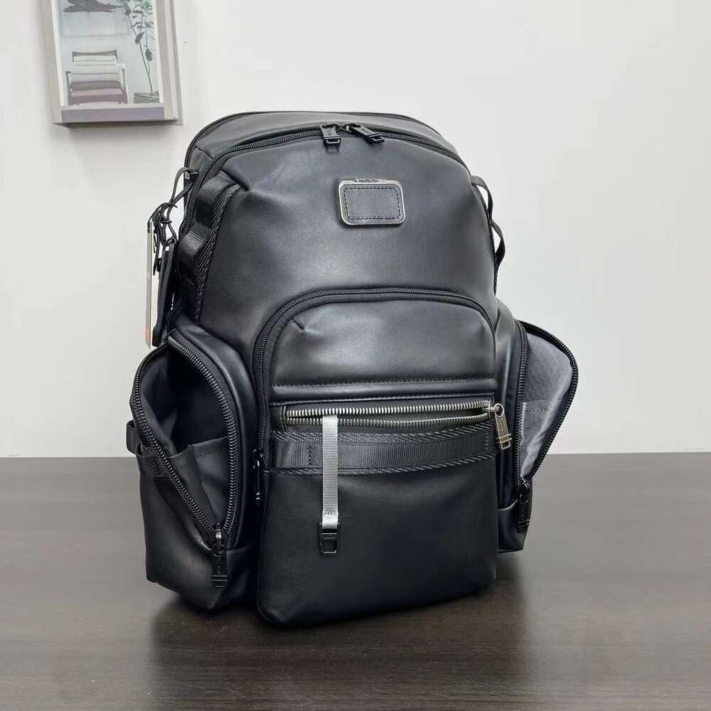 Tuumis Mens Business Designer Backpack High 2024 Men Bags Travel Back Pack Tuumis Alpha Leather Commuter Quality Computer Mens Bag 93 9YZ0