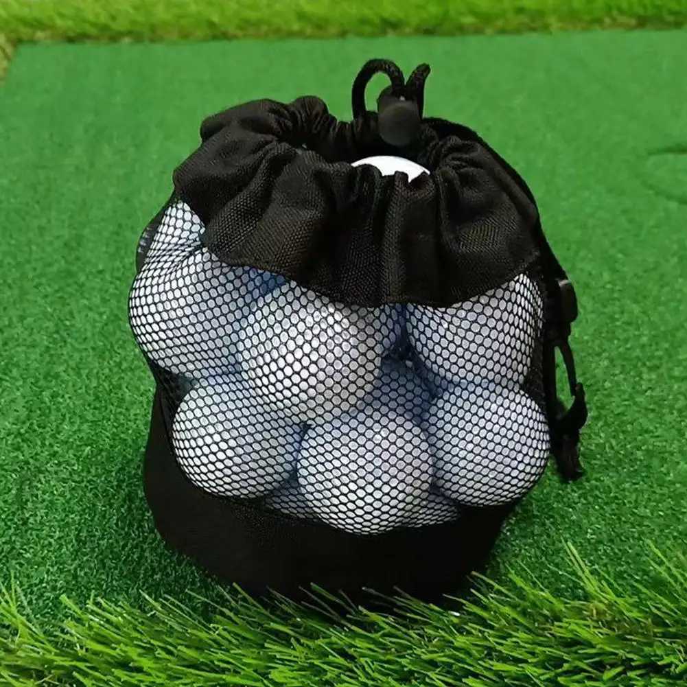 Golf Bags Carrier Storage for Golf Tees Fitness Laundry Sport Golf Ball Bags Drawstring Golf Ball Pouch Container Portable OrganizerL2402