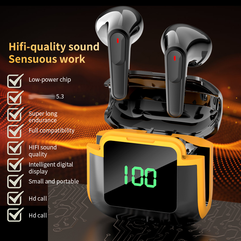 Pro 90 Touch Control True Wireless TWS Earphone Mini Wireless Headphone Wireless Earbuds With Digital Battery Display