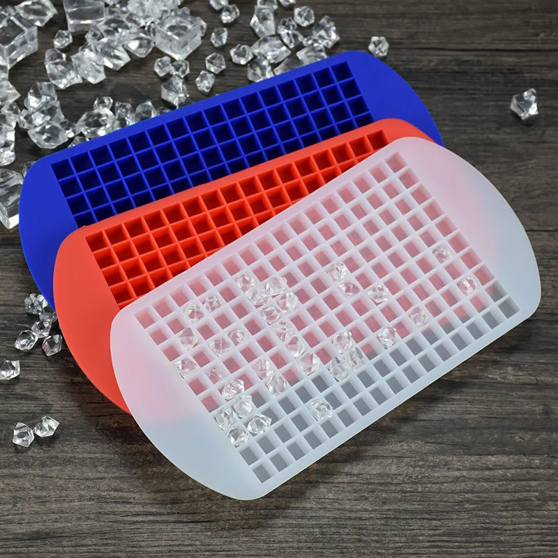 Silicone Ice Cube Tray 160 Grids Square Summer DIY Fruit Ice Cube Maker Bar Cold Drink Mold Bar Tools