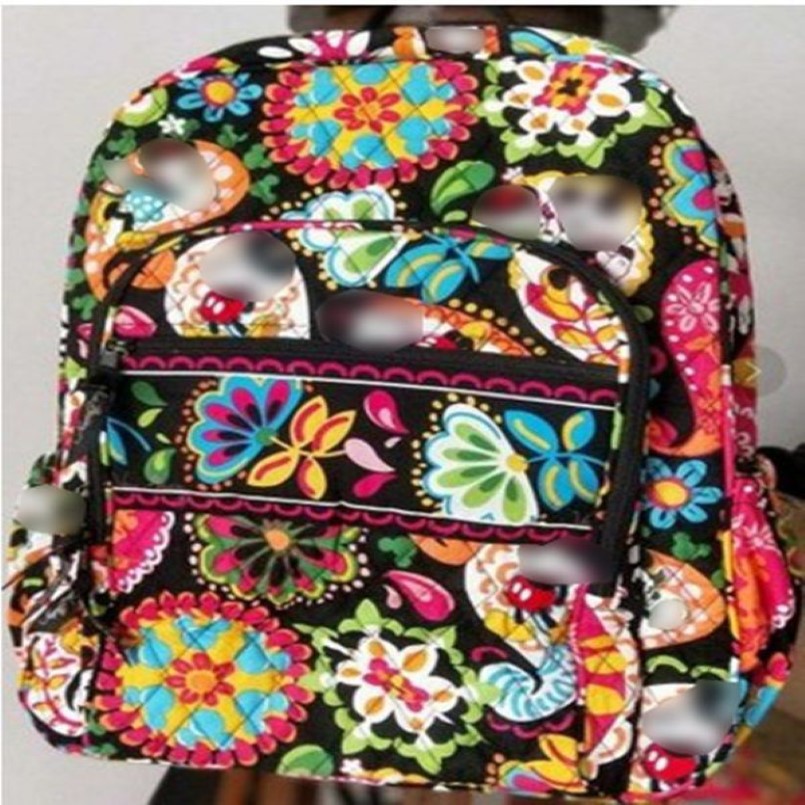 NWT Cartoon Flower School Bag mochila bolsa de viagem duffle bag208M