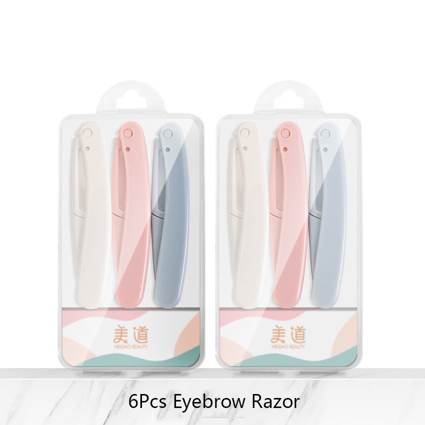 1/3/6st Eyebrow Razor Trimmer Blade Shaver Scissors Face Razor Eye Brow Epilation Hårborttagning Futters for Woman