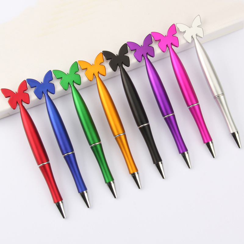 Butterfly Heart Star Ballpoint Pen Cute Kawaii Pennor Business Pen Black Ink för Office School Pen Party Favor Children Bästa gåvor