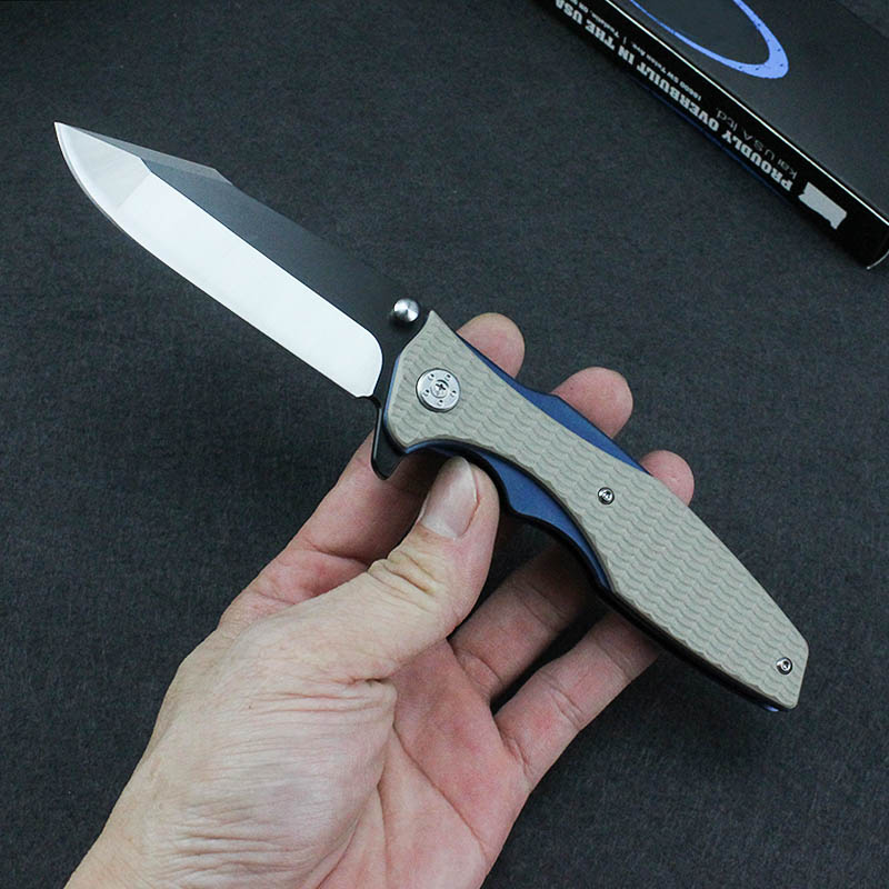 Juli Quality OEM 0393 Pocket Folding Knife CPM-20CV Blad G10 Handle Ball Bearing Fold Outdoor Camping Survival EDC Tactical Fruit Kitchen Knives Tool Tool