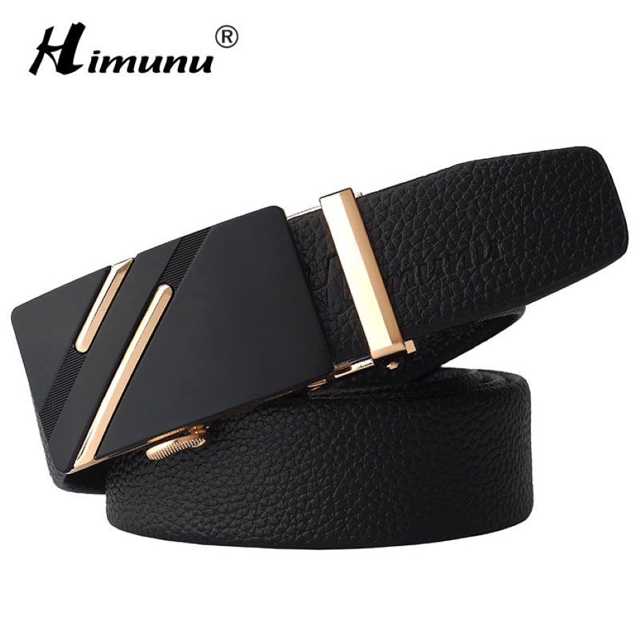 Himunu Fashion Cowhide Men Belt Canting Belts de diseño de lujo para hombres Bebas de metal Cinturón Hombre adolescente ZJ042465