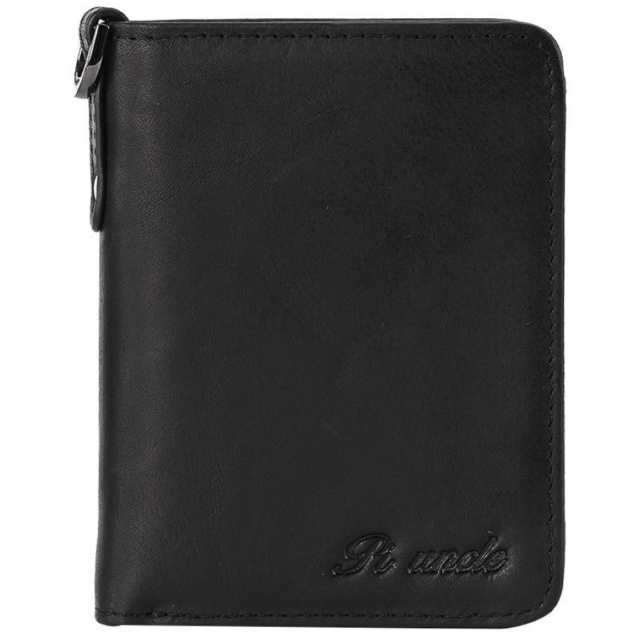 Wallets PI UNCLE Card Holder Ladies Leather Clutch Bag Men Short Wallet Multi-Card ID Anti-Theft Brush Fashion Case332a