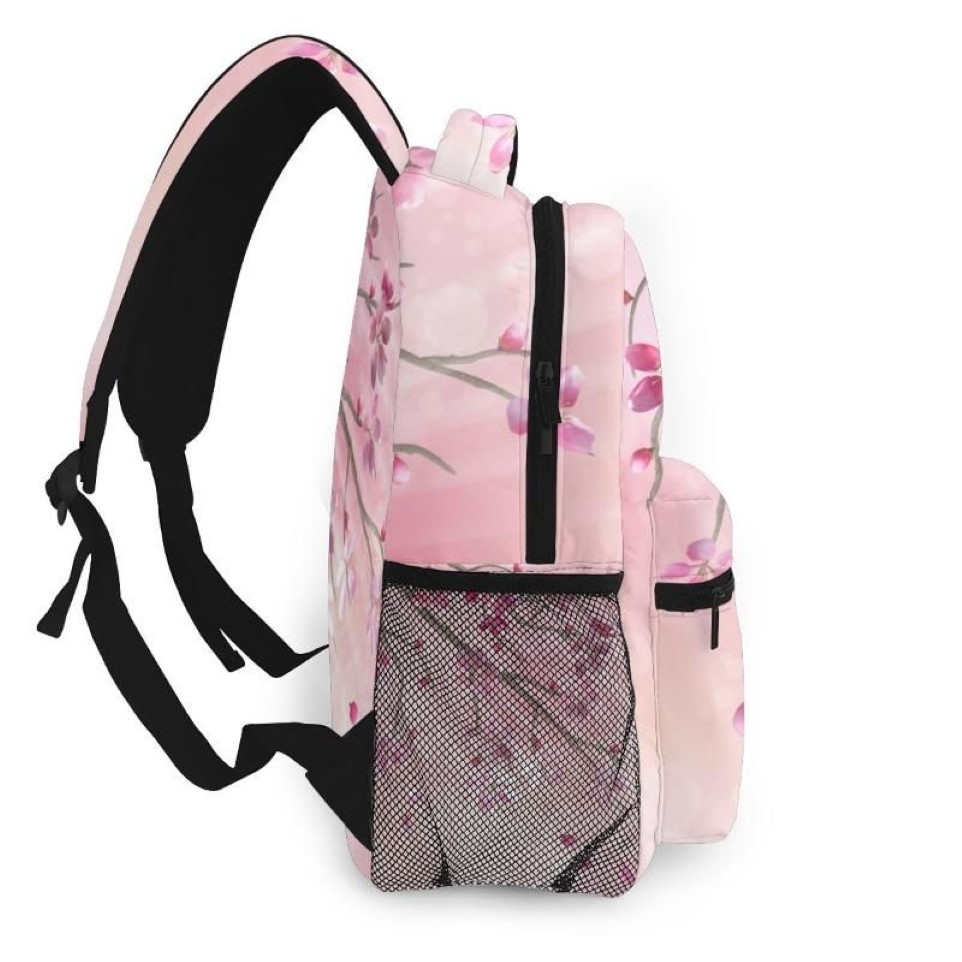 Stil Rucksack Junge Teenager Kindergarten Schultasche Frühling Baum Zweig Kirschblüte Zurück zu Bags250E