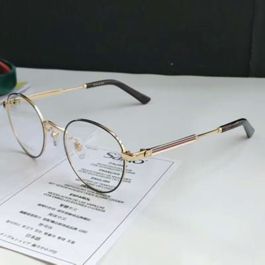 Gold 0290o Round Eyeglasses Glasses Frame clear lens glasses mens shades eye glasses frames New with Box251s