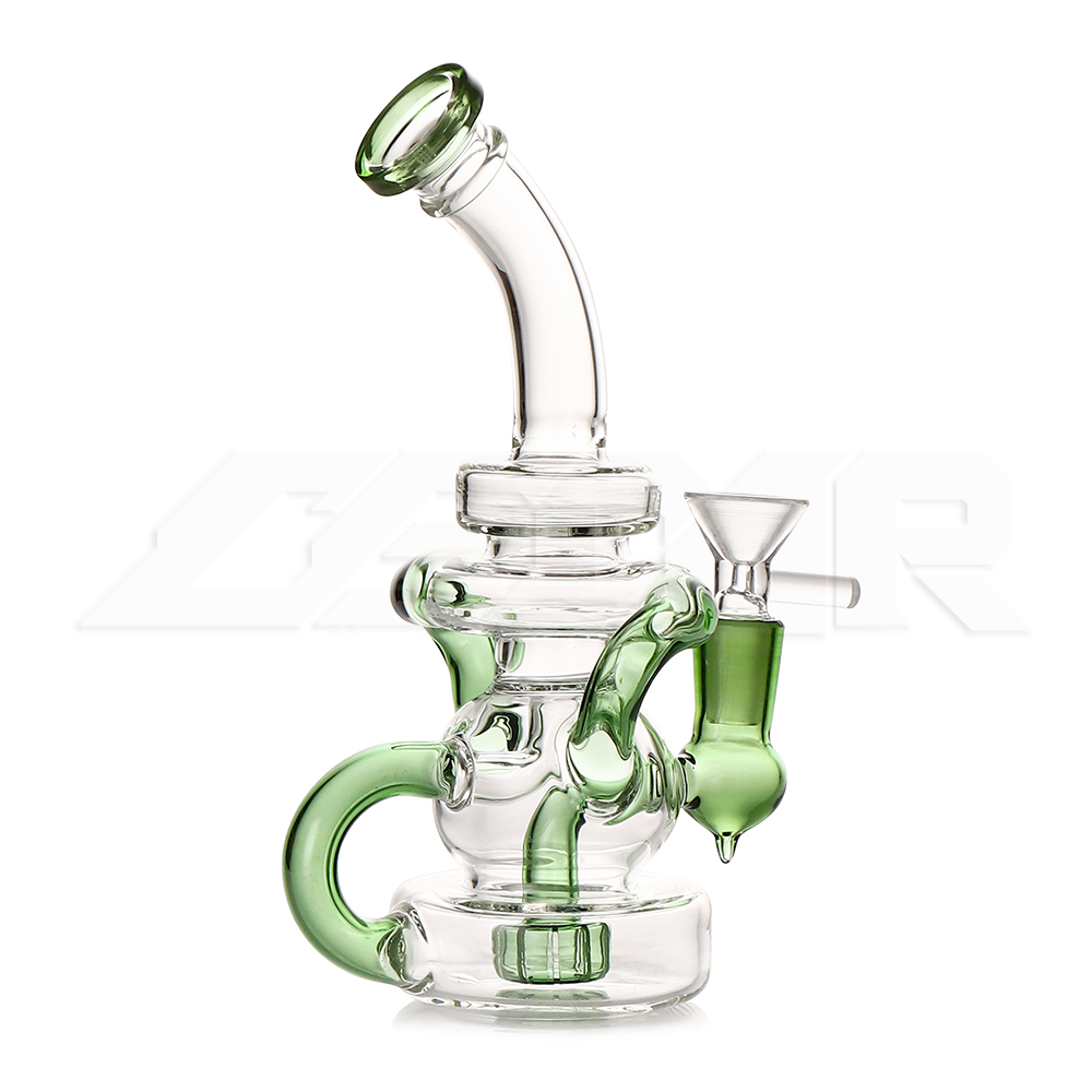 Glass Hookah Recycler Bong Hoahs 9,5 cala Rury wodne Rury wodne oleju platformy bąbelkowe z miską 14 mm