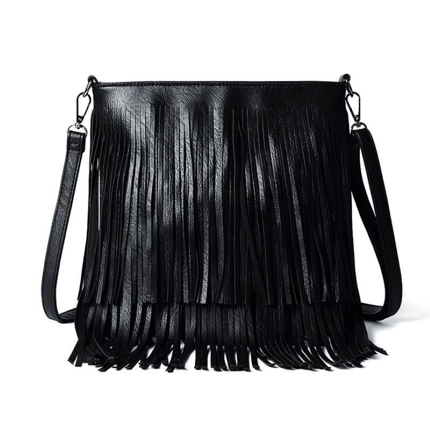 الأكياس المسائية الأزياء Fringe Famale Crossbody Classic Women Tote مع Tassels Messenger186Z