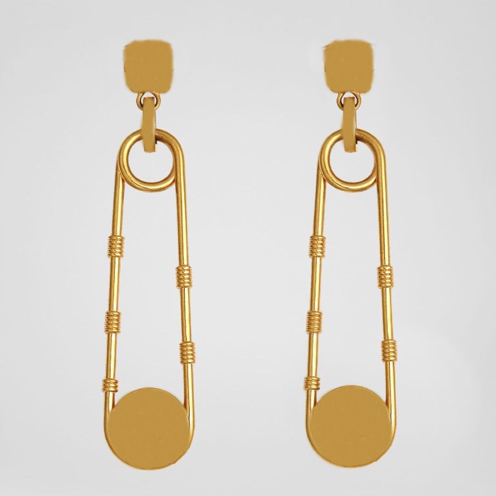 Designer oors voor vrouwen gouden papieren clip hangende oorbellen mode mannen bengelen oorrang luxe hoepels sieraden v studs 925 zilver or199e