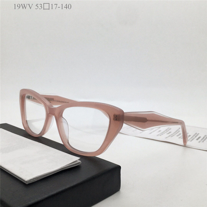 Nouveau design de mode lunettes optiques œil de chat 19WV petite monture en acétate style simple et populaire léger et facile à porter des lunettes de qualité supérieure