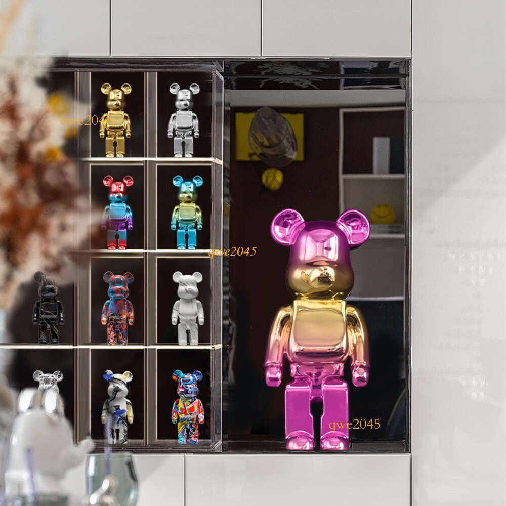 Designer Violent Bear Internet Celebrity Grand Set Decoration, Living Room Wine Cabinet, Modern Light Luxury Building Block Bear Decoration 27*12cm