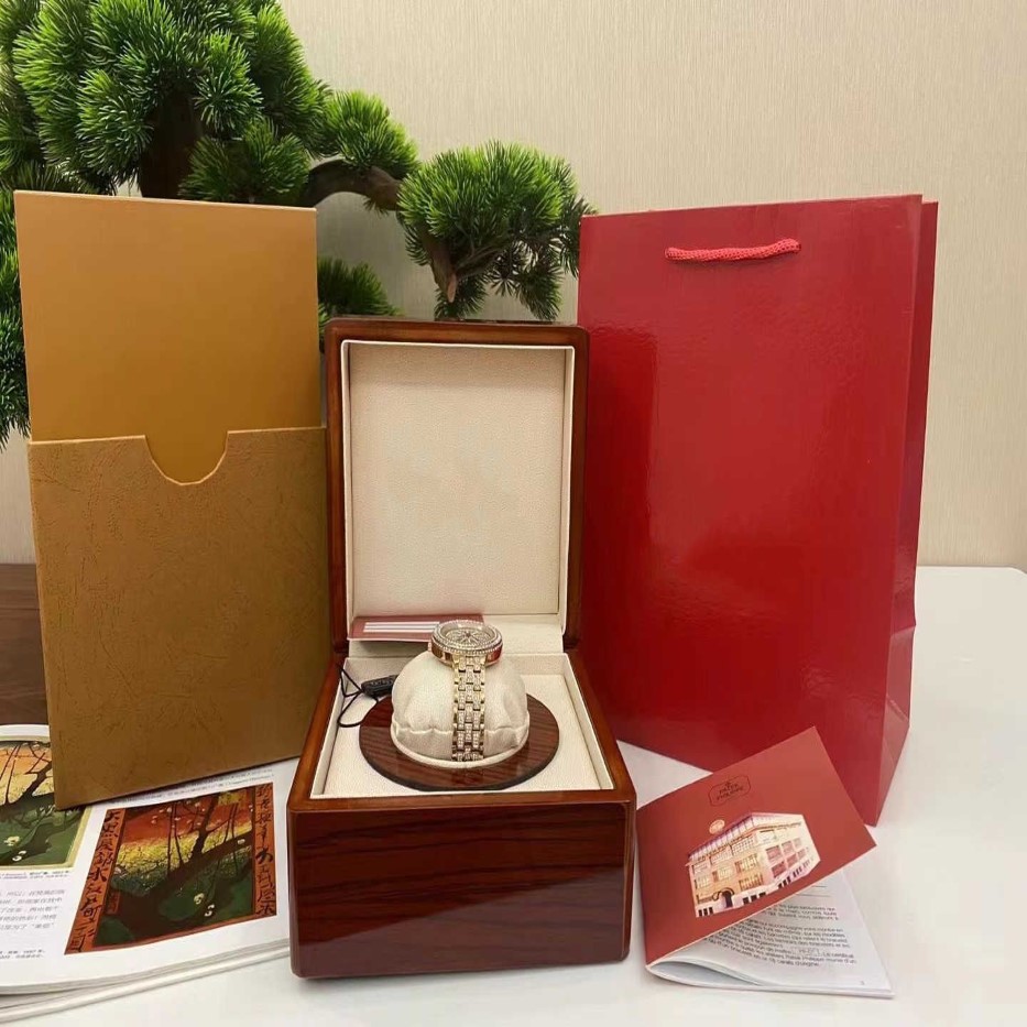 Wysokie pudełka kwadratowe drewniane pudełko zegarkowe Broszura papierowa torba na prezent dla wielu zegarków Logo pudełka 255G