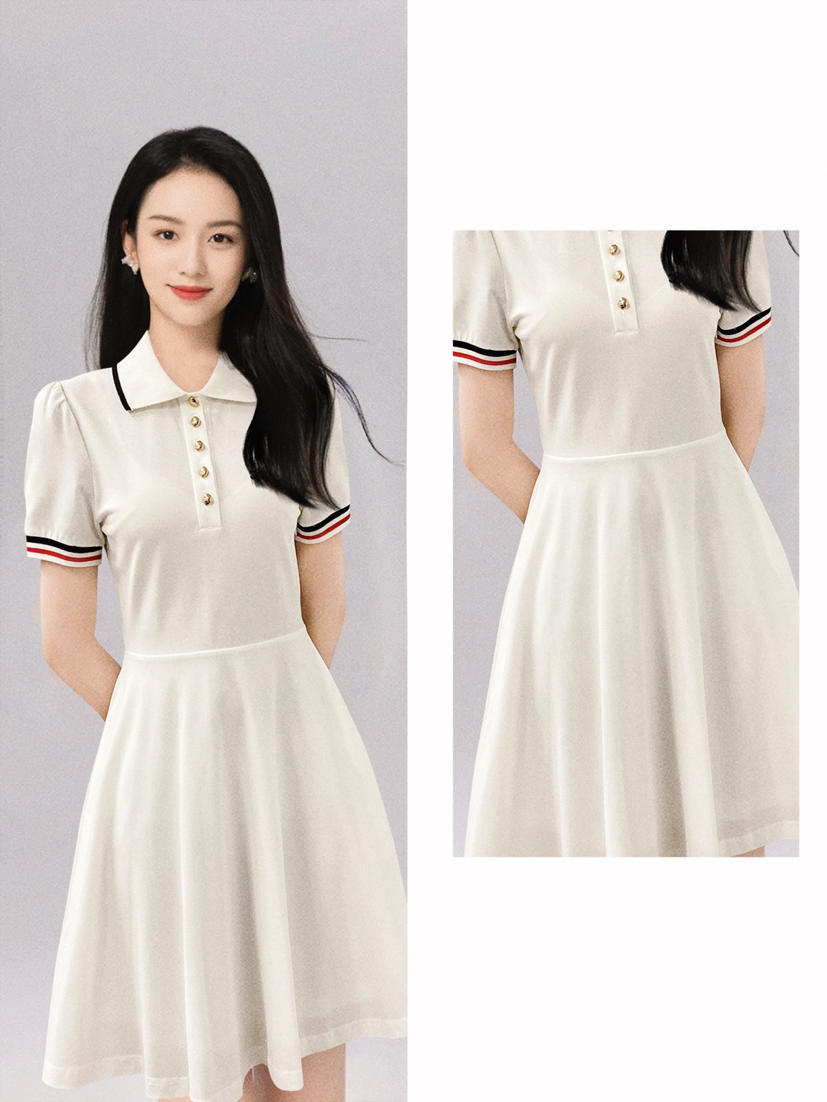 2218 XL 2024 Milan Runway Dress SPring Summer Short Sleeve Above Knee Brand Same Style Womens Dress Fashion High Quality weilanB58