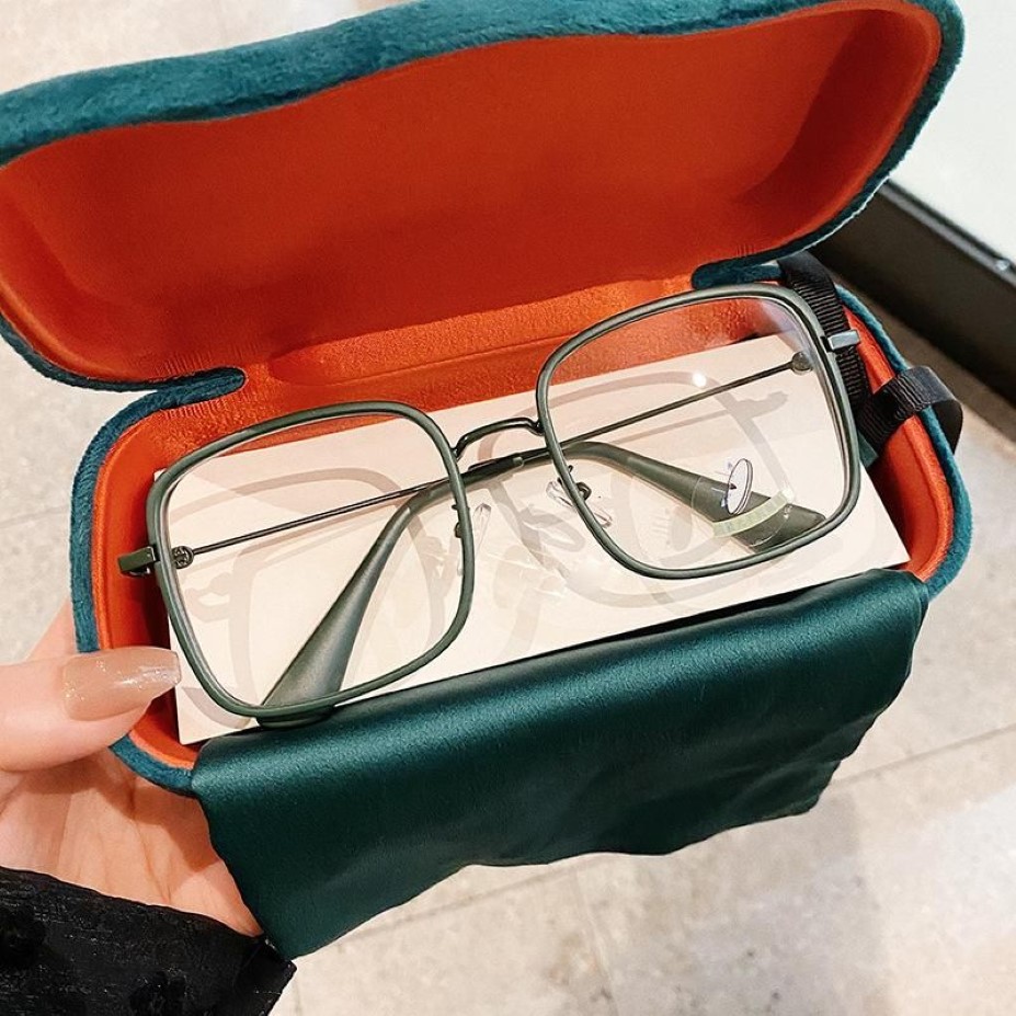 Sunglasses Frames Oversize Optical Frame Women Square Shades Eyewear UV400 Mens Retro Eyeglasses G Design Glasses Metal Moypia Fas2344