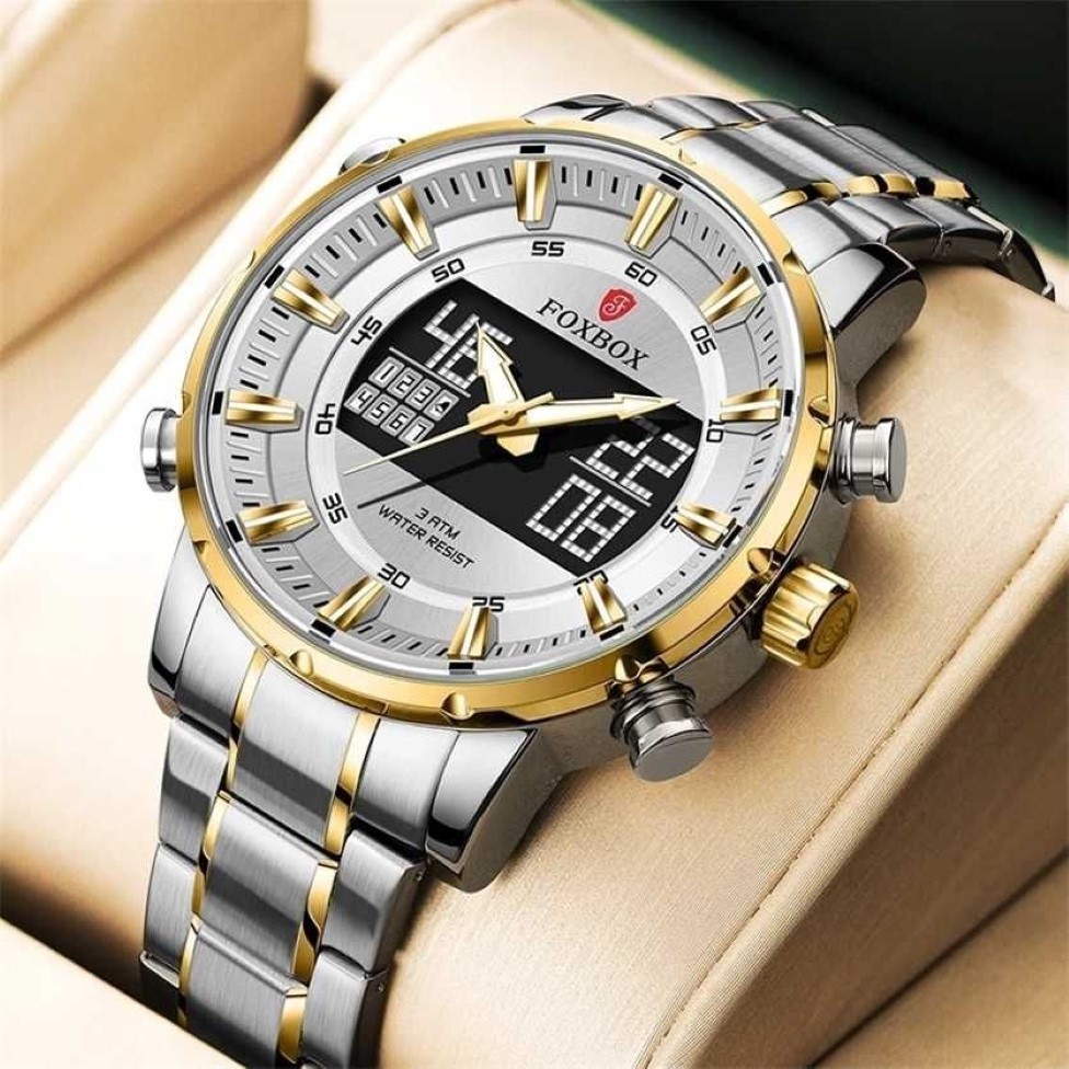 LIGE Watches For Men Luxury Brand Sport Quartz Wristwatch Waterproof Military Digital Clock Steel Watch Relogio Masculino 220125234z