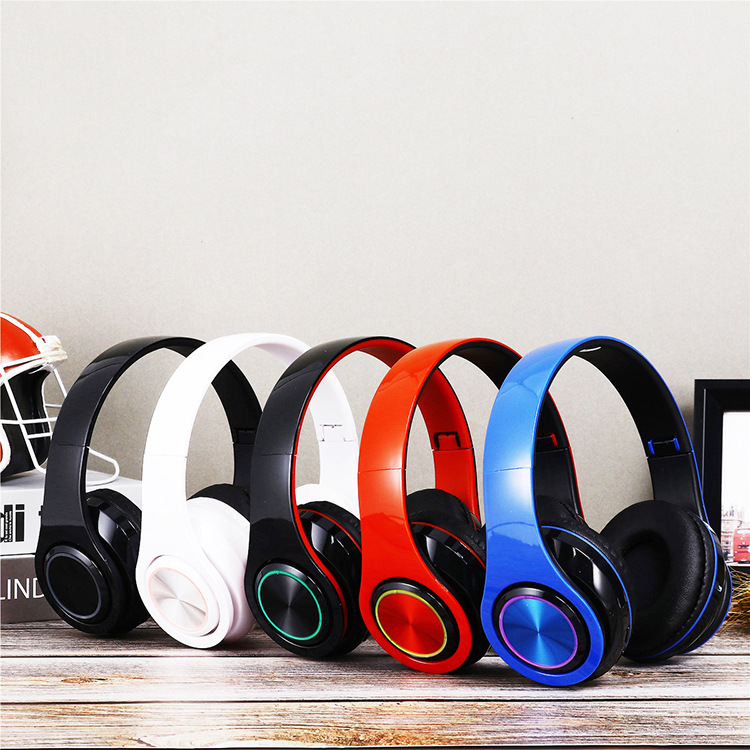 Drahtlose, lichtemittierende Bluetooth-Kopfhörer von HiFi mit coolen bunten Farbverlaufslichtern
