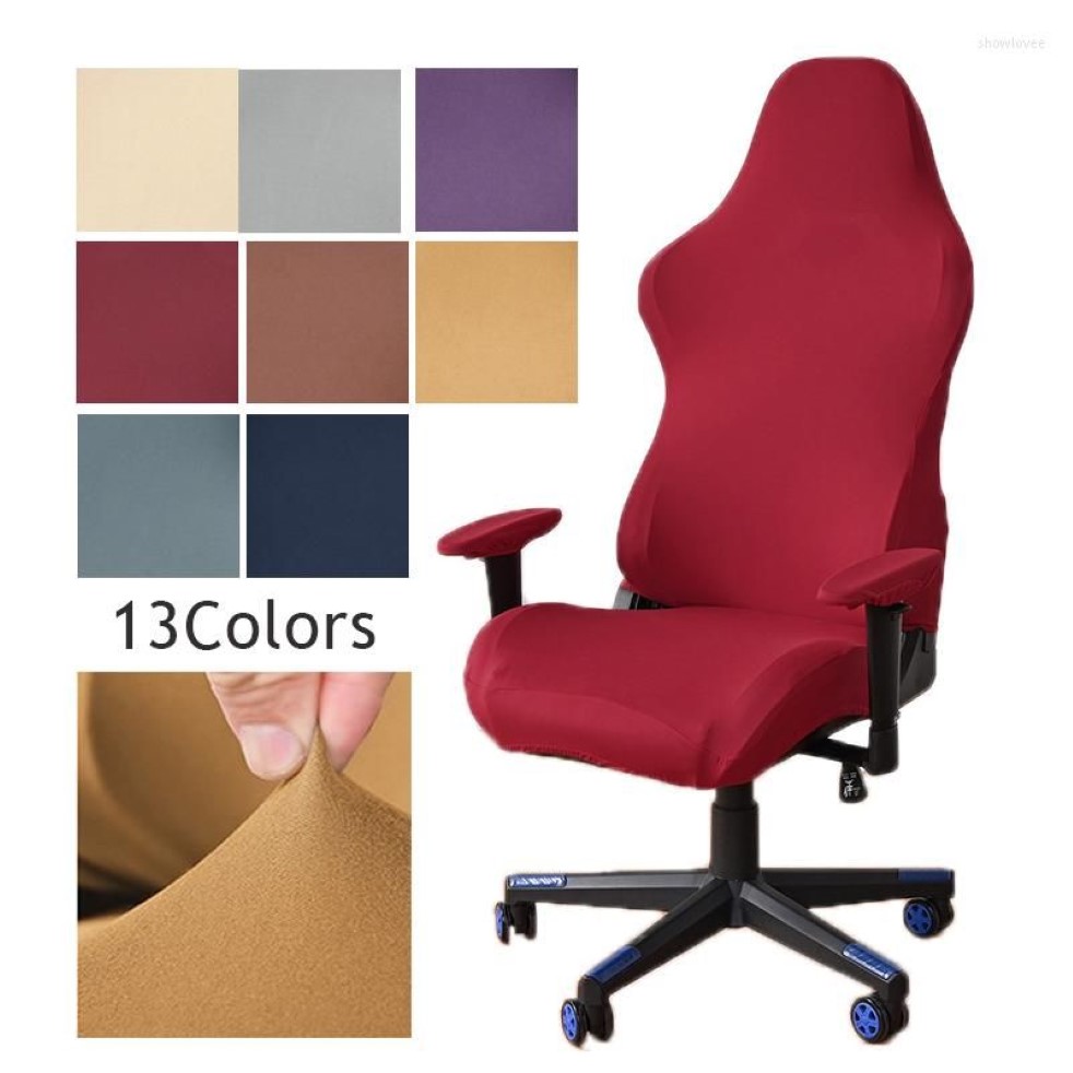 Cadeira cobre assento de capa de escritório elástico para cadeiras de jogos spandex computador slipcover protetor de poltrona case248v