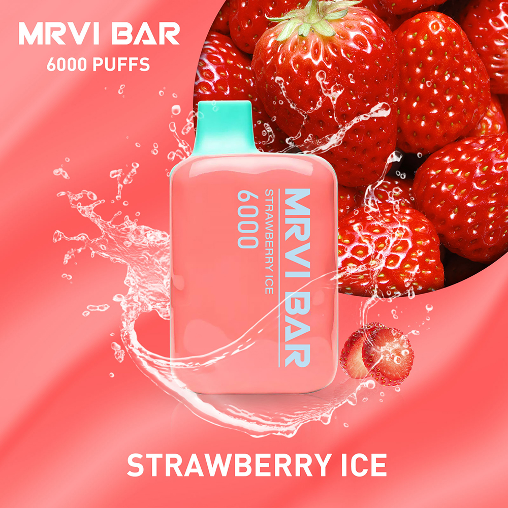 Hot Selling MRVI Bar 6000 10 Flavors 650mah Rechargeable Battery Disposable Vapes With Mesh Coil Local Warehouse E Cigarette 