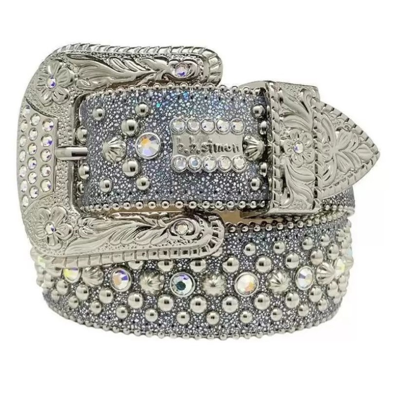 Ontwerper BB Belt Simon Belt voor mannen Women Glanzende diamantgordel Zwart op zwart blauw wit multolour met bling steentjes als cadeau220c