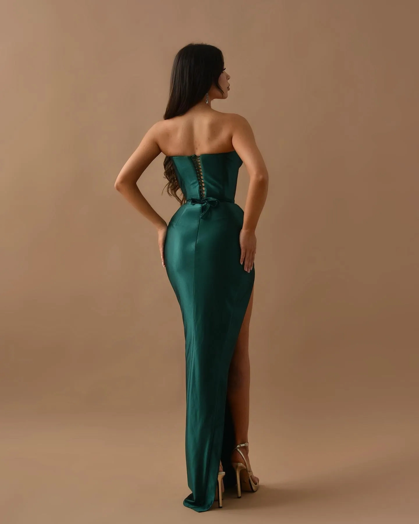 Robe de bal élégante vert foncé, gaine en cœur, robe de soirée plissée fendue, longue, formelle, pour occasions spéciales, YD