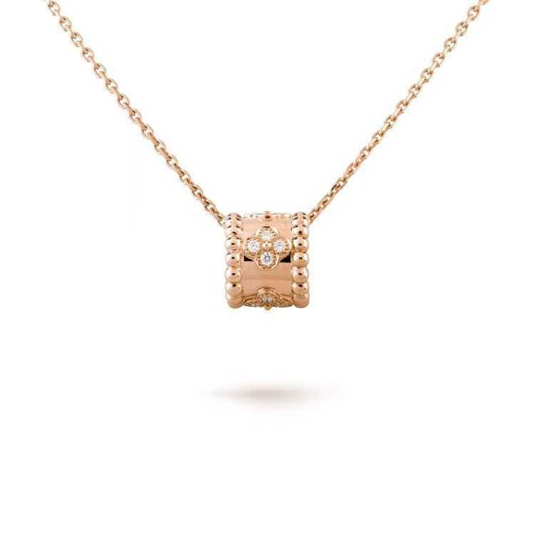 Дизайнерское ожерелье-подвеска Sweet Love Vanca Jade Серебряный бриллиантовый воротник-цепочка из бисера 18-каратного розового золота сетка Красный четырехлистный травяной калейдоскоп для женщин N218