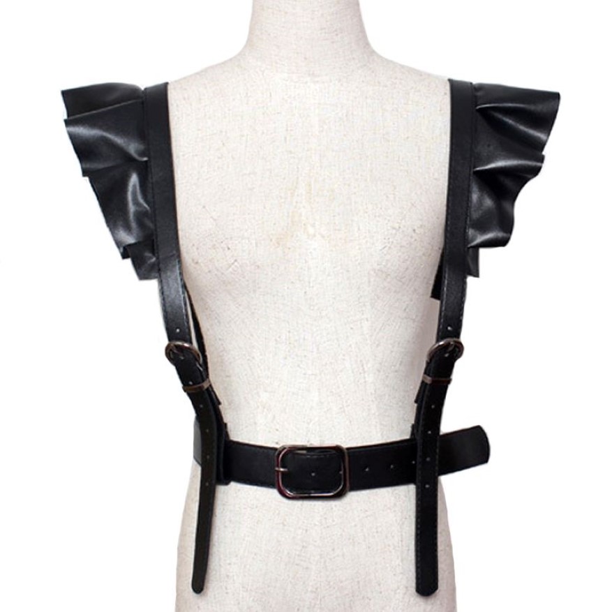 Ceintures 2021 Personnalité Épaules Sexy Ceinture Faux Cuir Corps Bondage Corset Femme Harnais Taille Sangles Suspenders306i