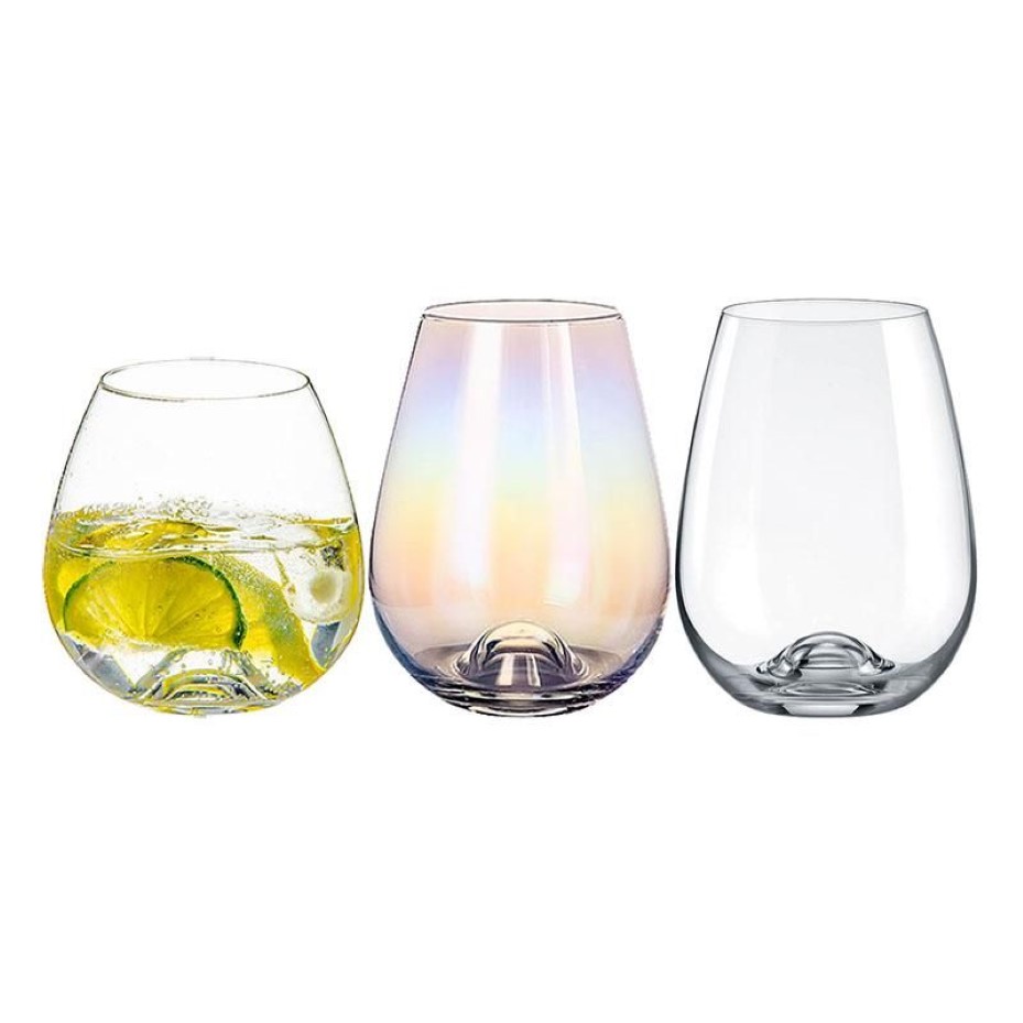 ワイングラスステムレスグラスタンブラーガラスウォーターカップカクテルグラスウイスキーガラスジン290K