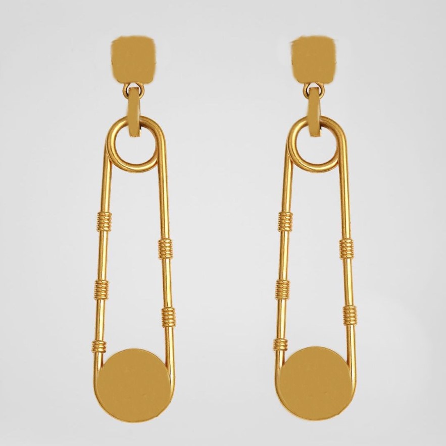 Boucles d'oreilles de créateurs pour femmes Gold Paper Clip Boucles d'oreilles pendantes Mode Hommes Dangle Boucle d'oreille Luxurys Hoops Bijoux V Goujons 925 Argent Or278e