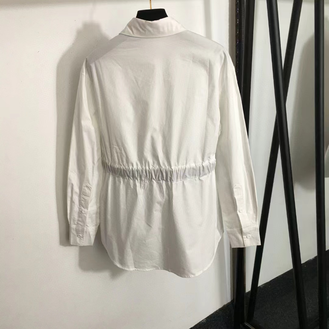 Vinatge 2024 chaqueta de mujer con botones de manga larga y cinturón con cuello de solapa blanca, chaquetas de gama alta de diseñador 309