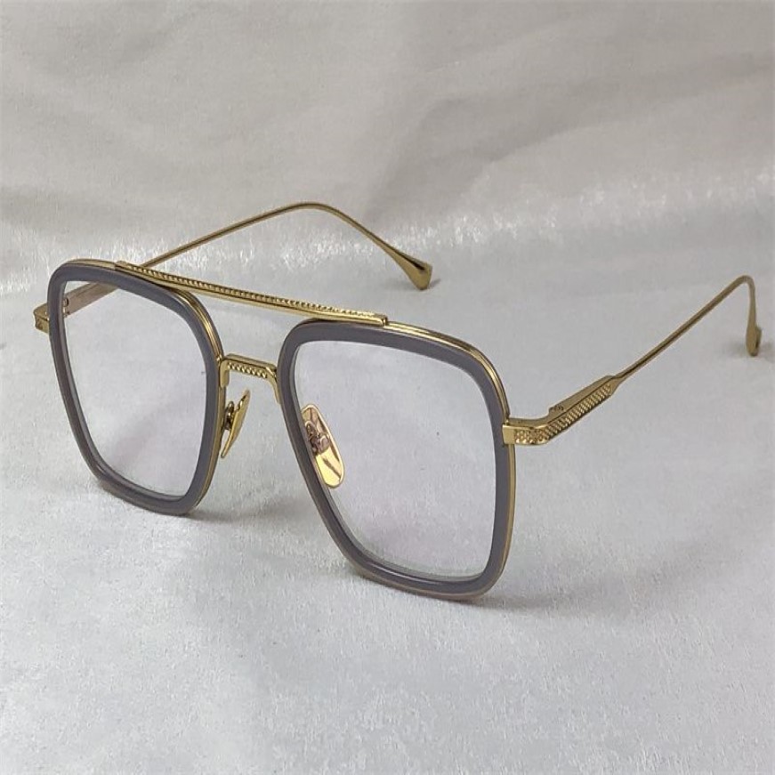 fashion design mannelijke optische bril 006 vierkante K gouden frame eenvoudige stijl transparante brillen topkwaliteit heldere lens261y