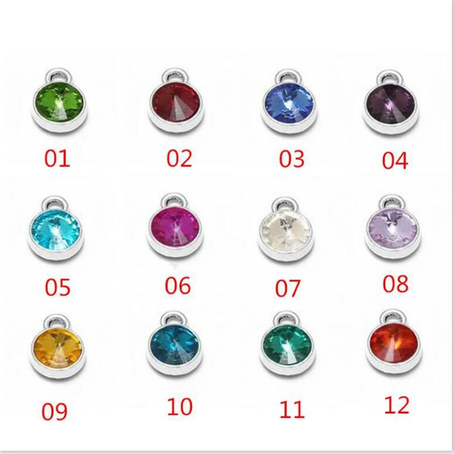 Todo 10 pçs / lote BFF Colagem Charme Pingente Colar Personalize Colar Birthstone Charme Colar Amigo Jóias Gift236Y