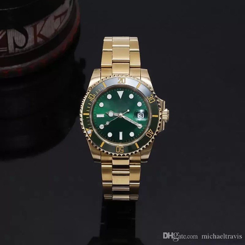 Montre pour hommes, boîtier en or 18 carats, bague en céramique de 40MM, verre saphir, mouvement automatique, 3 styles au choix, 319m