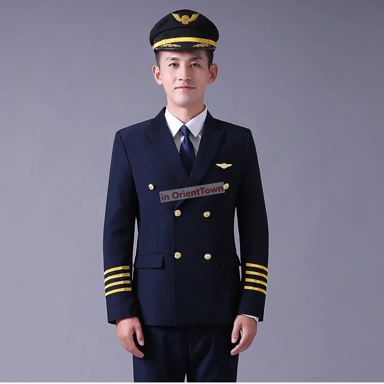 Uniforme de capitaine et d'équipage d'Air China, vêtements de compagnie aérienne et d'université, uniforme de sécurité de performance pour hommes, réunion annuelle